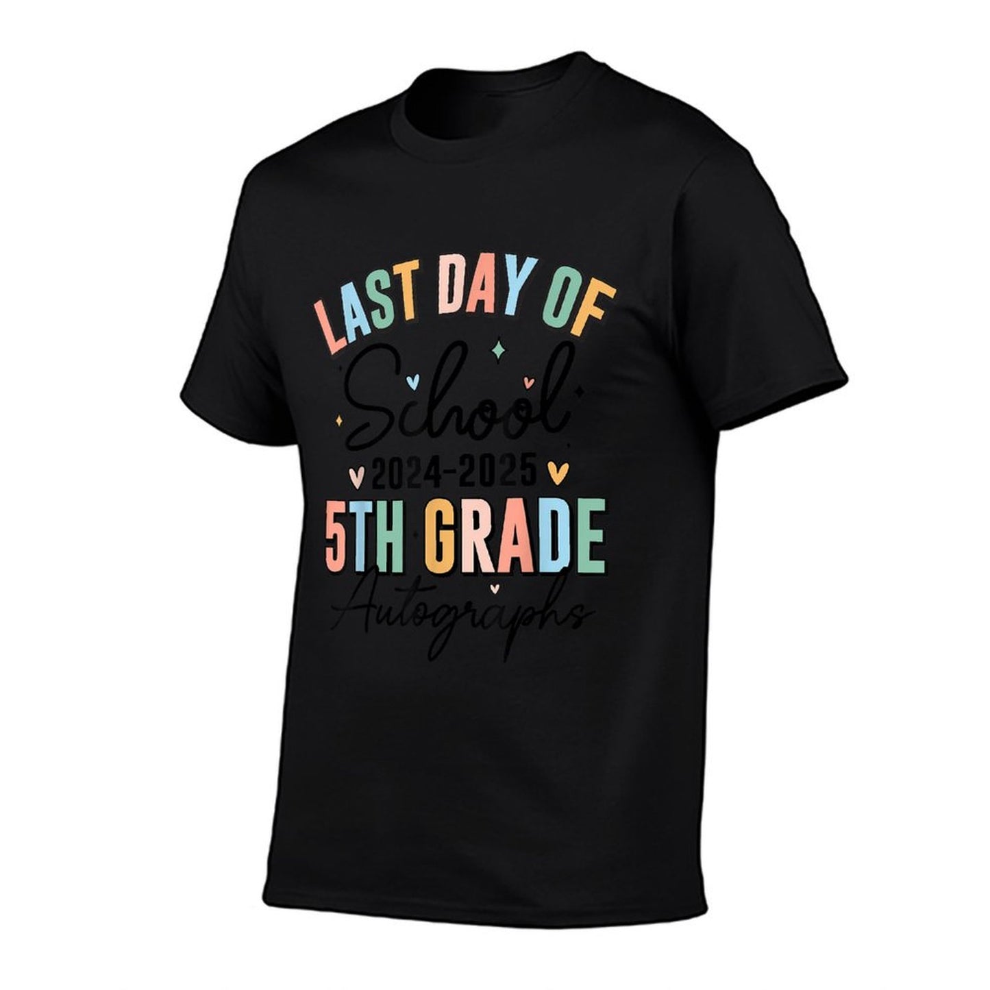 Last Day of School Autograph 5th Grade Graduation Boys Girls T-Shirt