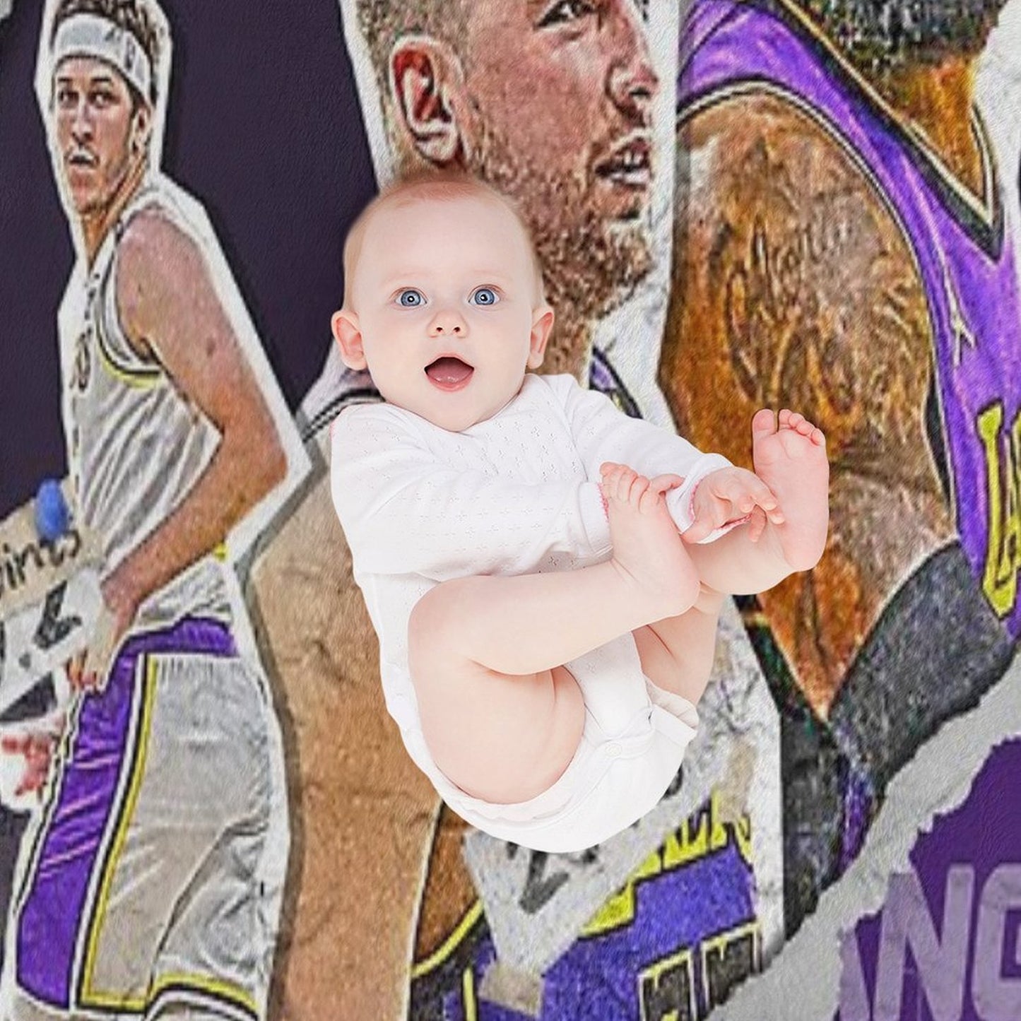 Los Angeles Basketball Squad Design 1 Throw Blanket