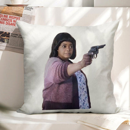 MA Movie Linen Throw Pillow Cover