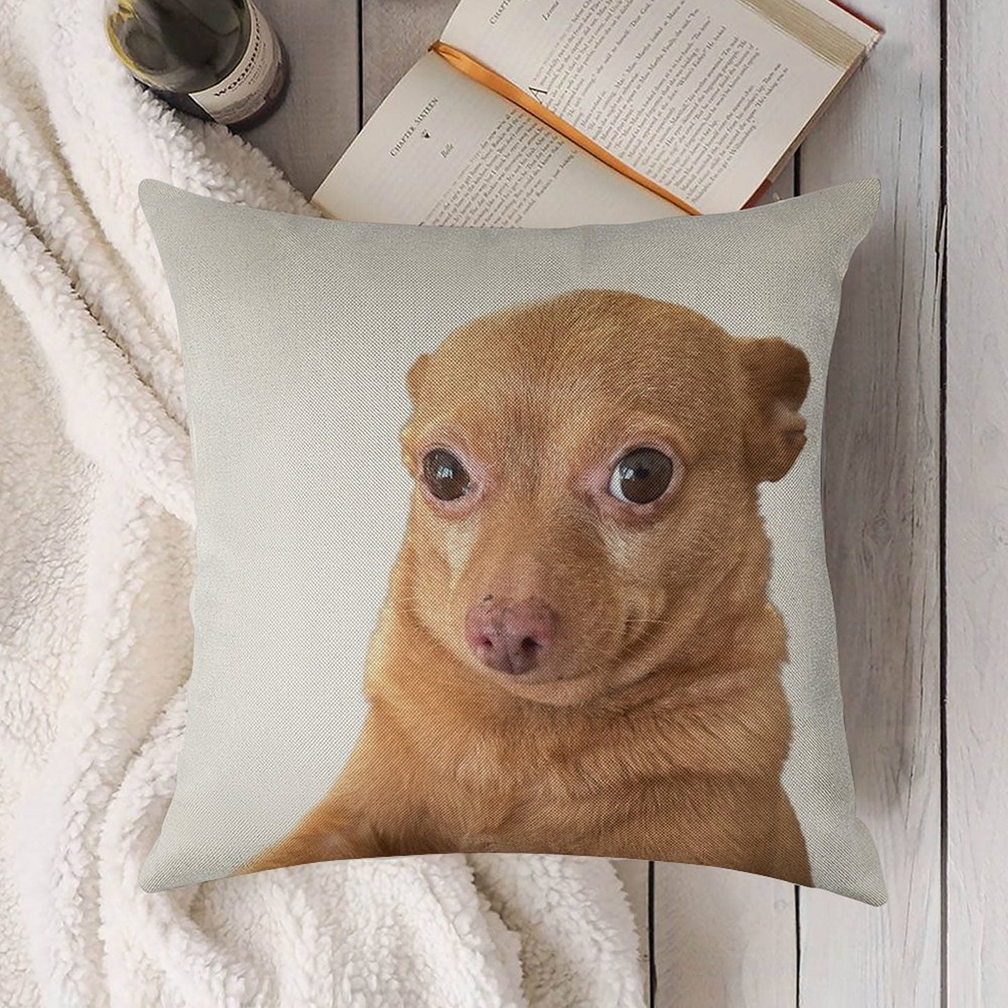 Mr. Mouse Linen Throw Pillow Cover