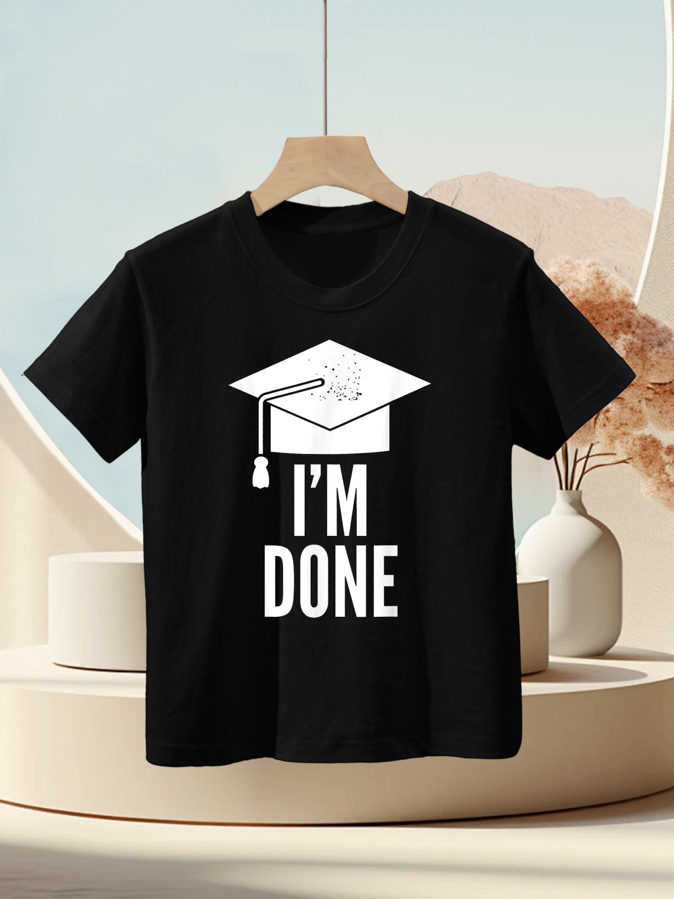 I&#39;m Done Graduation Cap Gift Kids T-Shirt