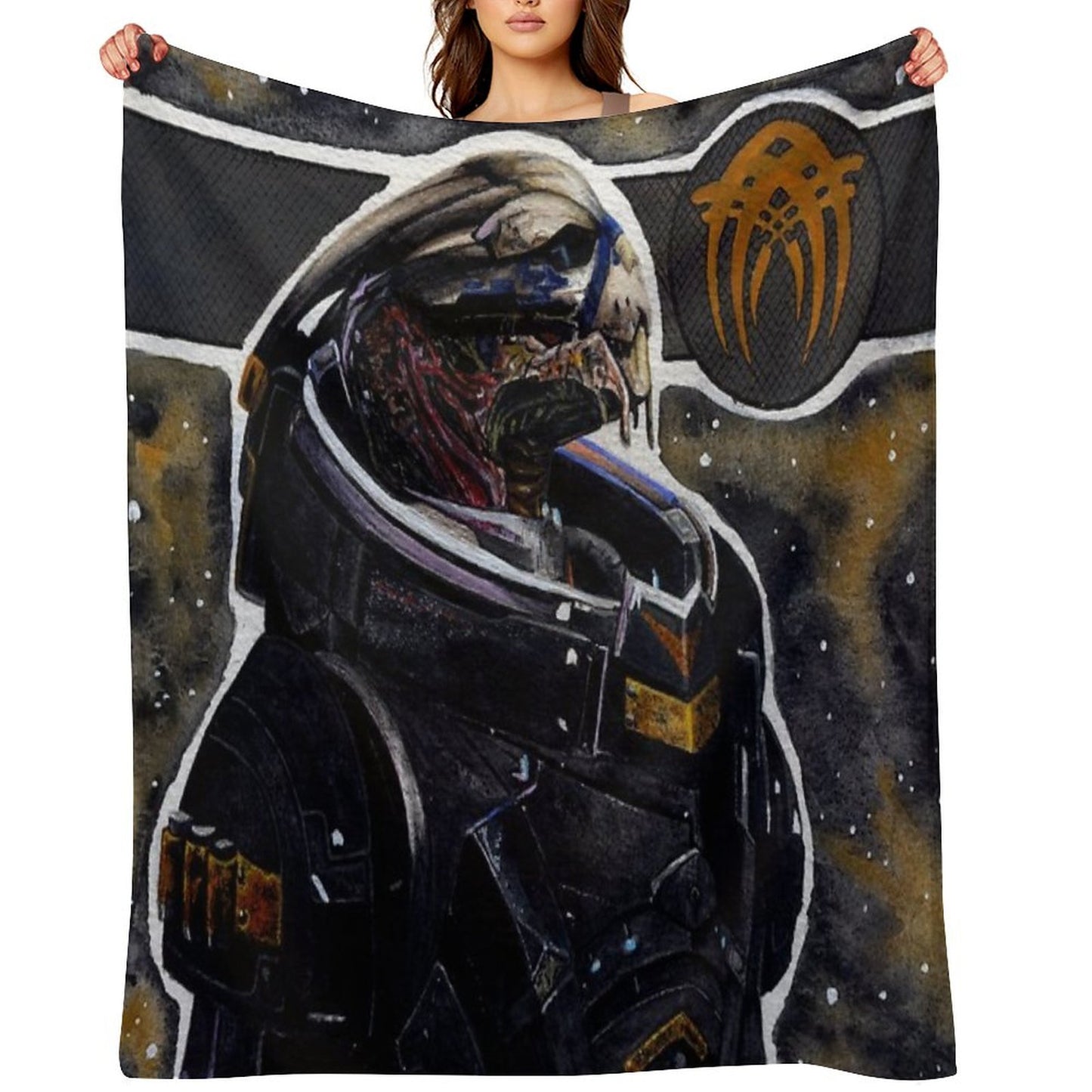 Mass Effect Garrus Throw Blanket