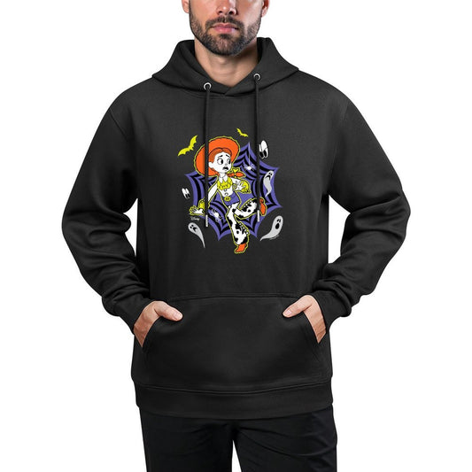 Toy Story - Jessie Halloween Spider Web With Bats And Ghosts Easy Care Hoodie