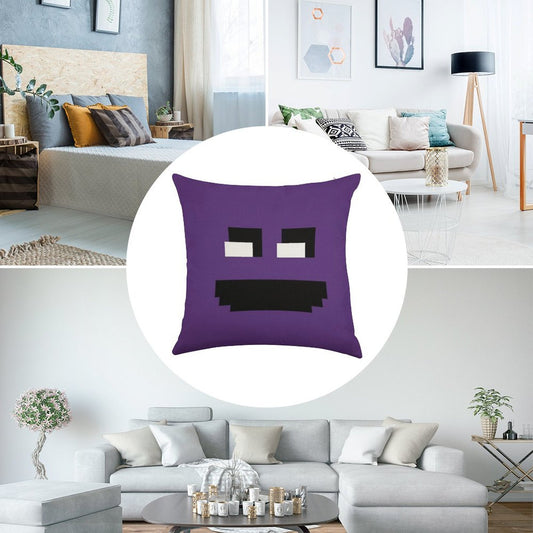 Fnaf Purple Guy Linen Throw Pillow Cover
