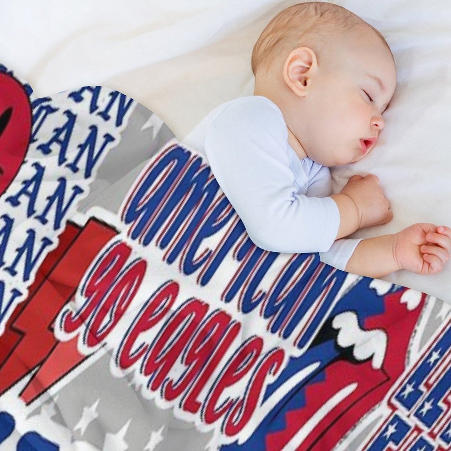 American Collage Throw Blanket