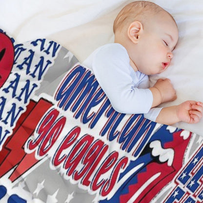 American Collage Throw Blanket