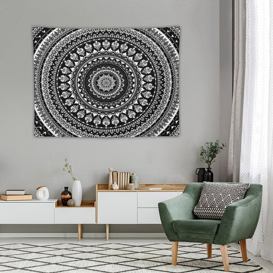 Mandala Monochrome 2 Tapestry