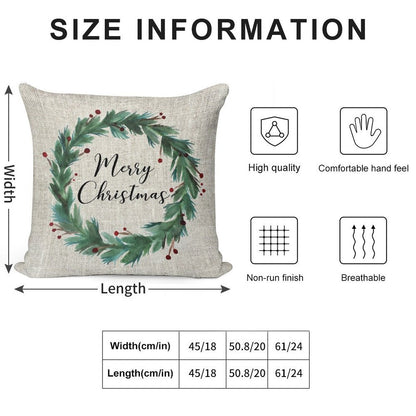 Christmas Wreath Soft Ultra-Soft Texture Throw Pillow