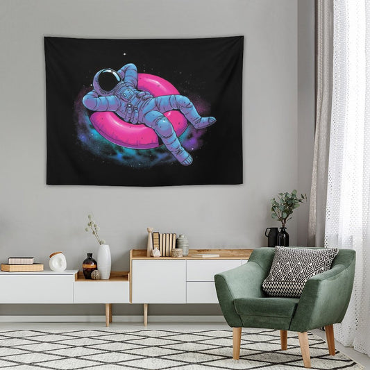 Astronaut Floating Dream in Space Tapestry