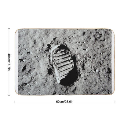 Footprint on The Moon by Buzz Aldrin Apollo 11 Bath Mat