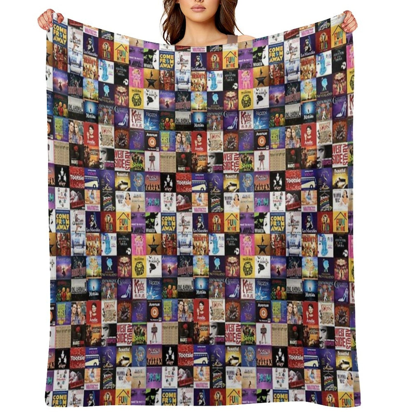 Musicals Collage Throw Blanket
