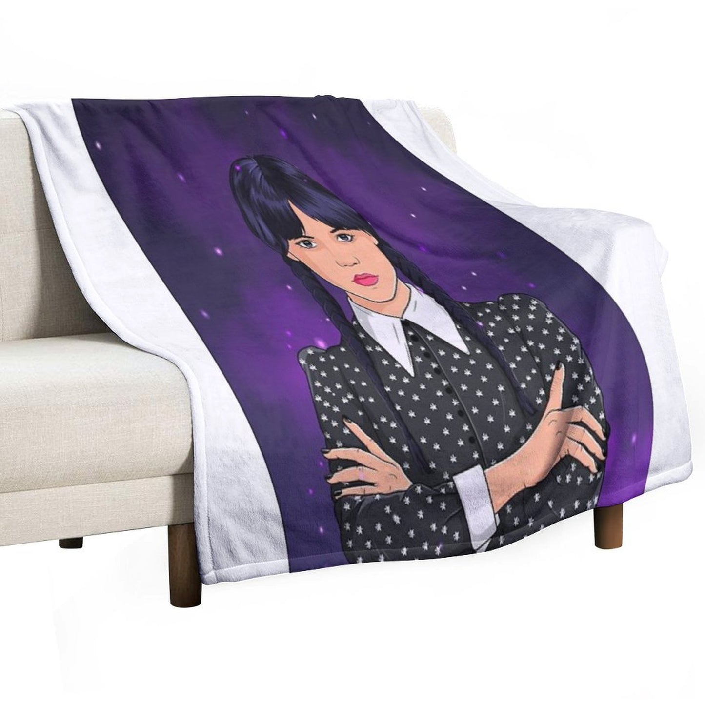 Wednesday Addams Jenna Ortega Throw Blanket