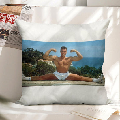 Jean Claude Van Damme Splits Linen Throw Pillow Cover