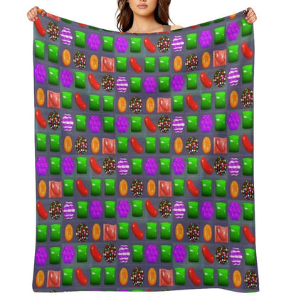 Candy Combo Candy Crush Throw Blanket