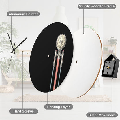 USS Enterprise Star Trek 2 Wall Clock