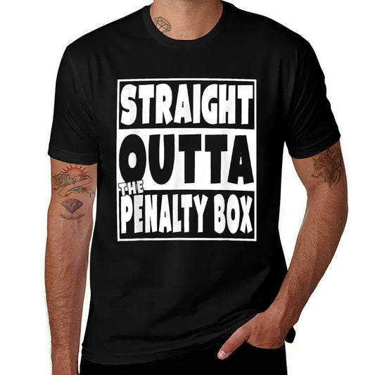 Straight Outta The Penalty Box Funny Hockey Gift  Stretchy T-Shirt