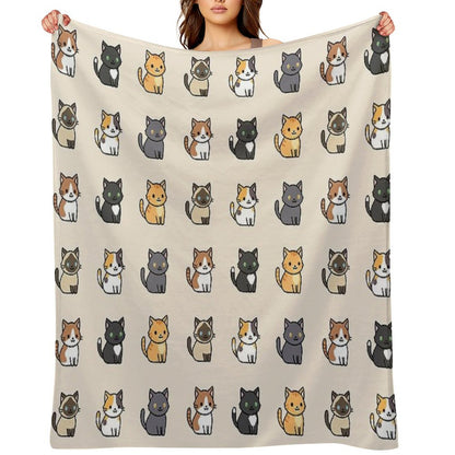 Cute Cats Throw Blanket