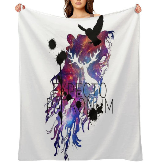 EXPECTO PATRONUM HEDWIG GALAXY 2 Throw Blanket