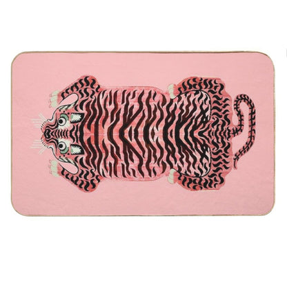 Pink Tibetan Tiger Rug Bath Mat