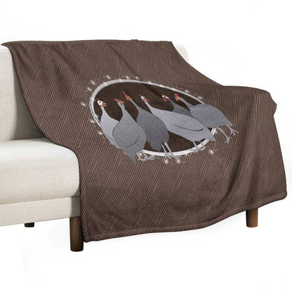 Helmeted Guineafowl Throw Blanket