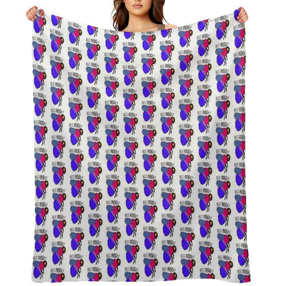 Bee Proud (Bisexual Flag) Throw Blanket