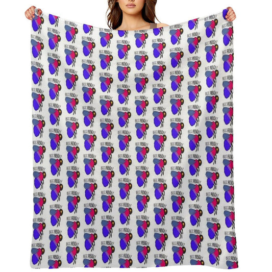 Bee Proud (Bisexual Flag) Throw Blanket