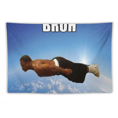Bruh Flying Midget Tapestry