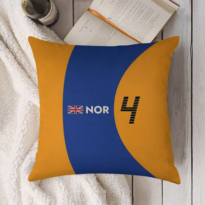 F1 2021 - #4 Norris Linen Throw Pillow Cover