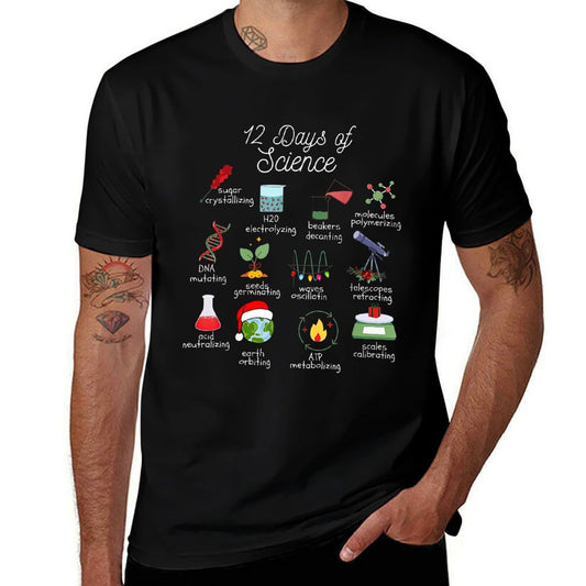 12 Days Of Science Christmas Chemistry Teacher Funny  Eco-friendly Material T-Shirt