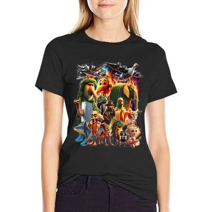 Italian-Brainrot AI Generated Animals Gen Z Men Women Youth  Heathered Texture T-Shirt