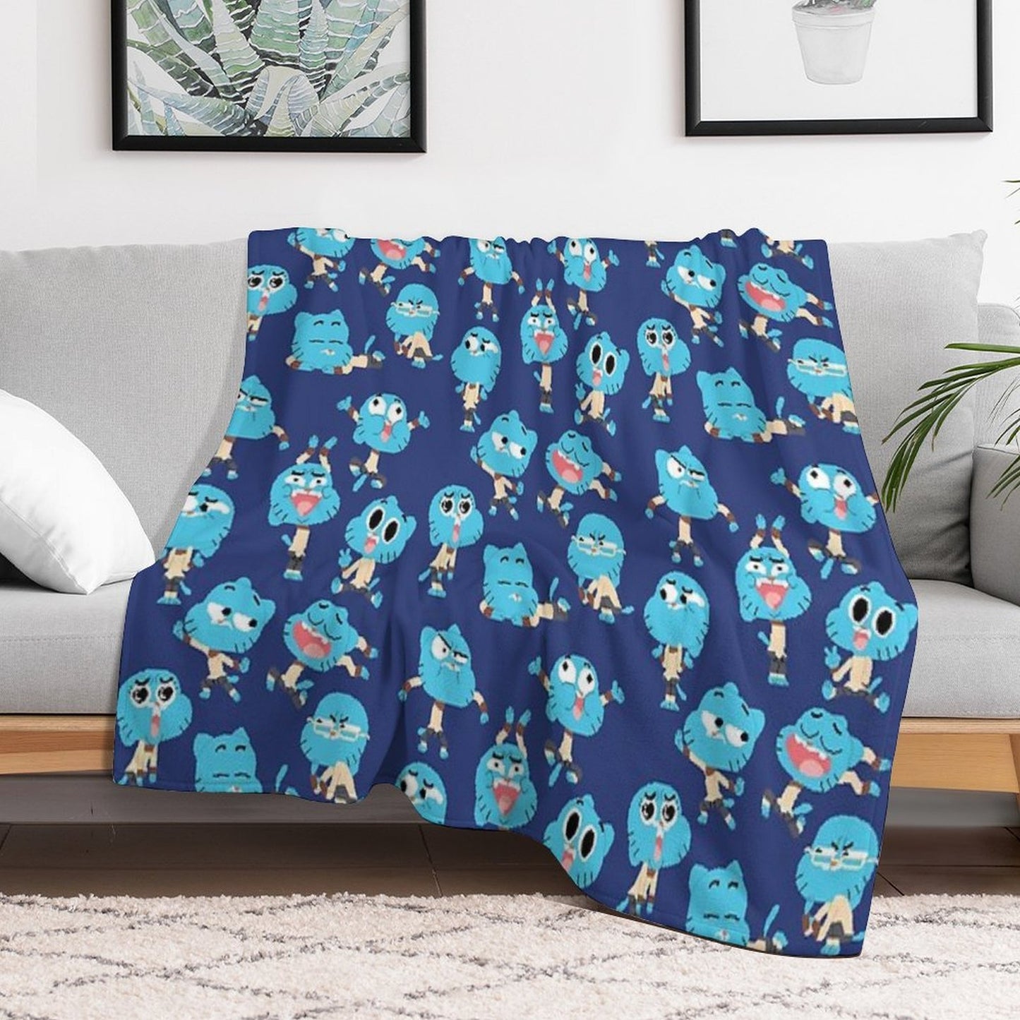 Gumball Pixel Art - Pattern Throw Blanket