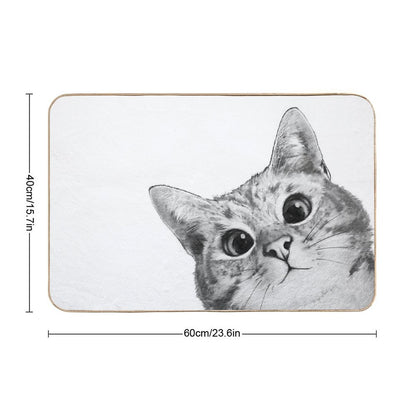 Sneaky Cat Bath Mat