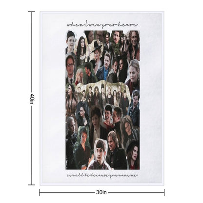 Once Upon A Time Collage Throw Blanket