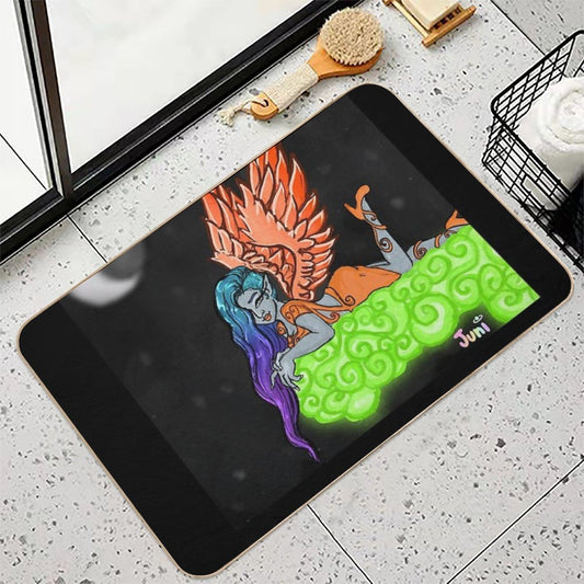 Space Angel Living in The Clouds  Slip-Resistant Bath Mat