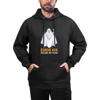 Funny Error 404 Costume Not Found Easy Lazy Halloween Ghost Durable Construction Hoodie