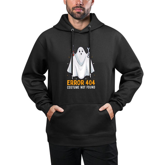 Funny Error 404 Costume Not Found Easy Lazy Halloween Ghost Durable Construction Hoodie
