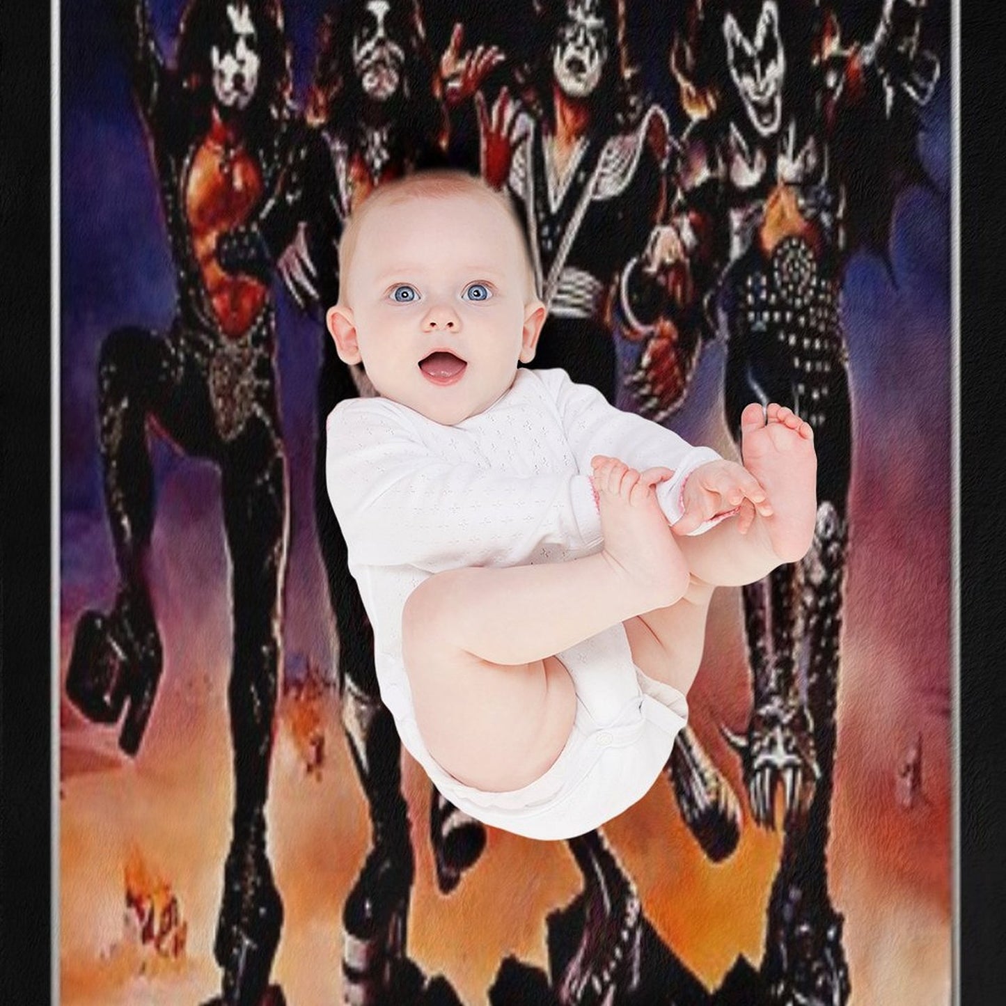 KISS ® The Band - Destroyer - Shout It Out Loud Lyrics Throw Blanket