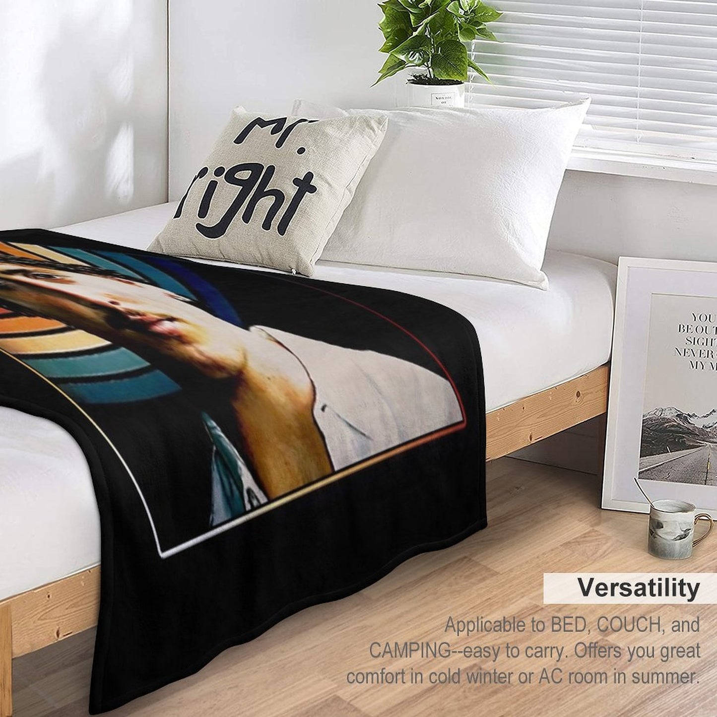 Vintage Bootleg Pop Musician V4 Throw Blanket