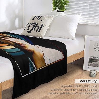 Vintage Bootleg Pop Musician V4 Throw Blanket