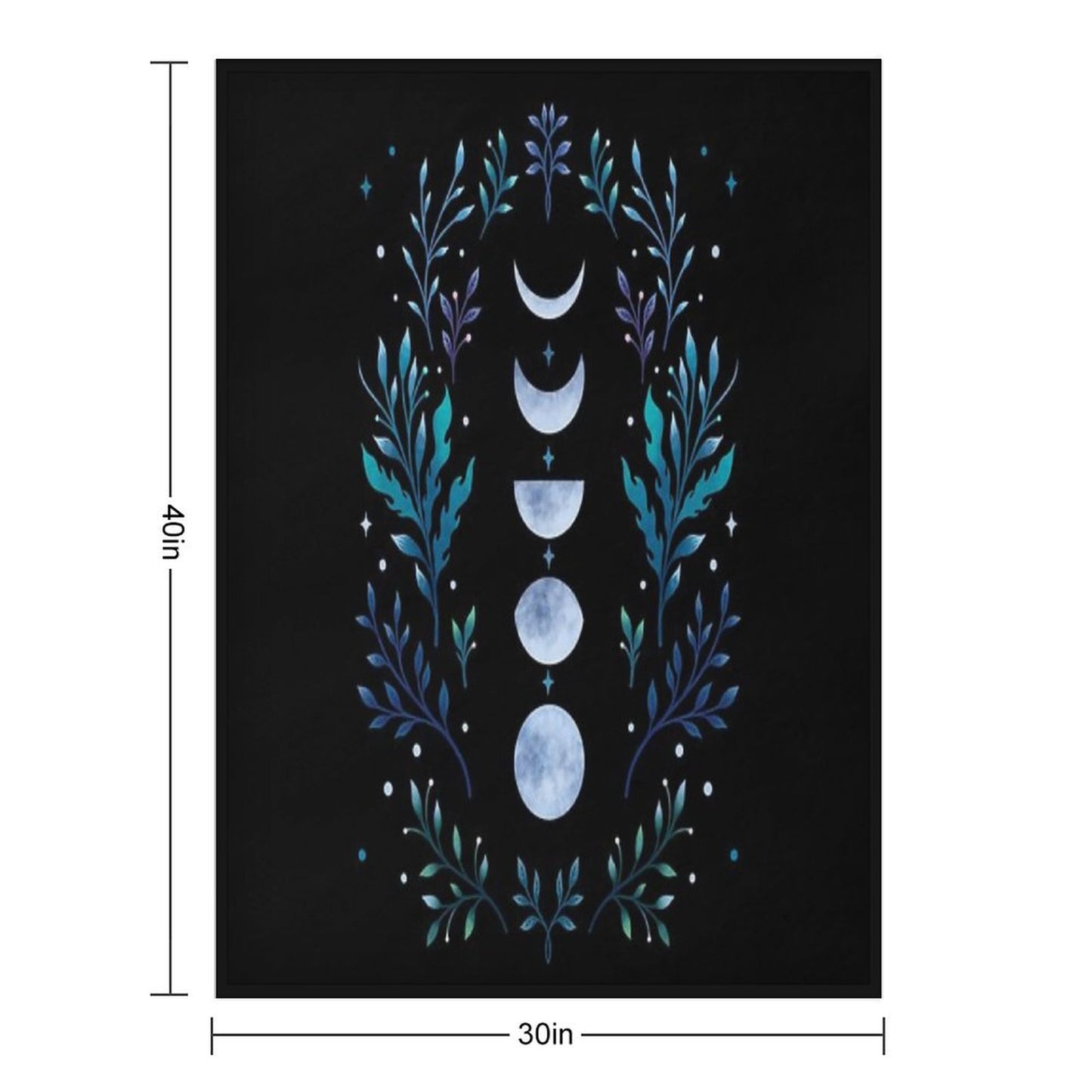 Moonlit Garden Throw Blanket