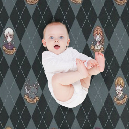 British Hooky (Blue) Throw Blanket