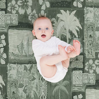 Kona Coast Retro Aloha Shirt Print Throw Blanket