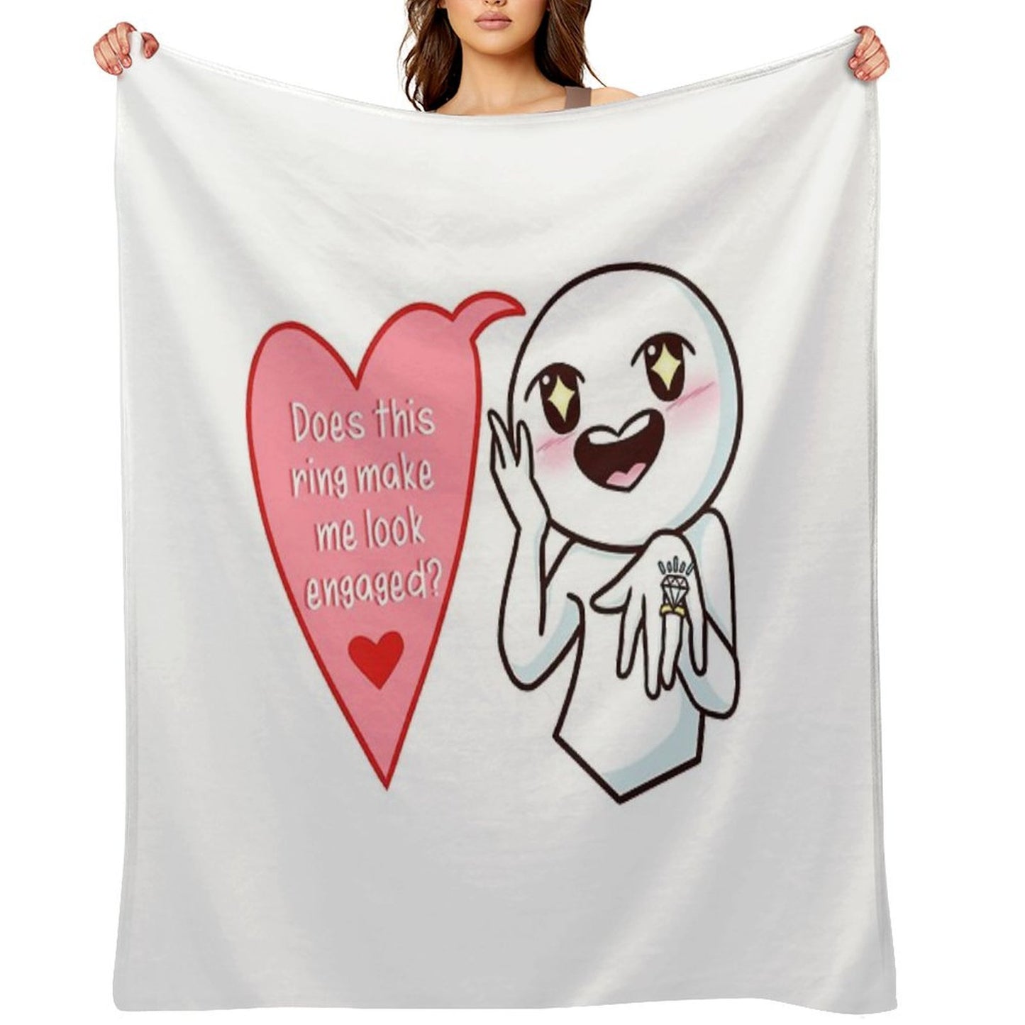OMG I’m Engaged! Fun And Flirty Sticker Throw Blanket