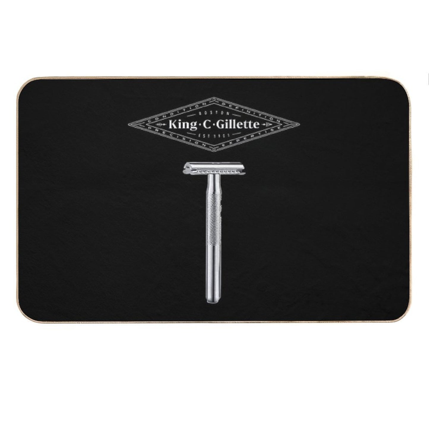 King C Gillette Safety Razor (Dark Colored Items) Bath Mat