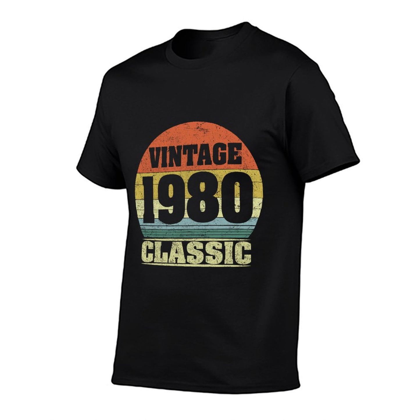 1980 40th Birthday Gift Vintage Retro Men Women 40 Years Old  Heathered Texture T-Shirt