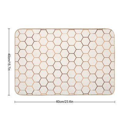 Rose Gold Copper Honeycomb Bath Mat