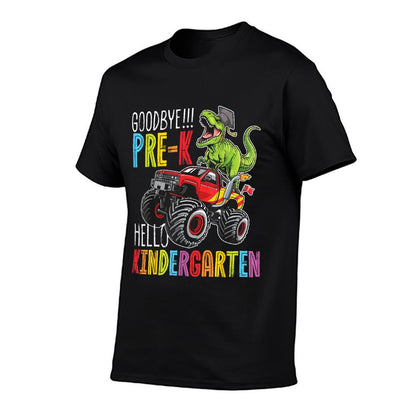 Pre-K Boys Last Day Of School Dinosaur T-Rex Monster Truck T-Shirt