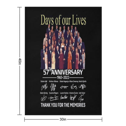 Days Of Our Lives 57Th Anniversary Throw Blanket
