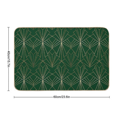Art Deco in Emerald Green Bath Mat