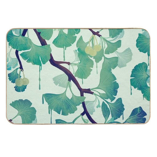 O Ginkgo (in Green)  Dirt-Trapping Bath Mat